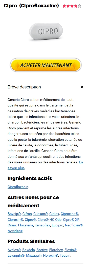 Achat de ciprofloxacin