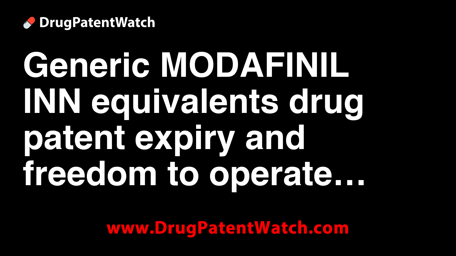 Modafinil générique