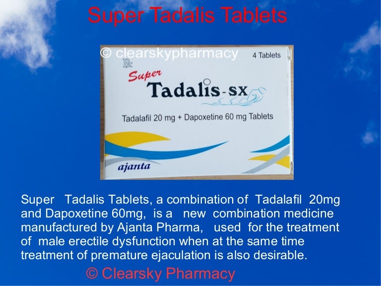 Cialis 20mg/dapoxetine 60mg