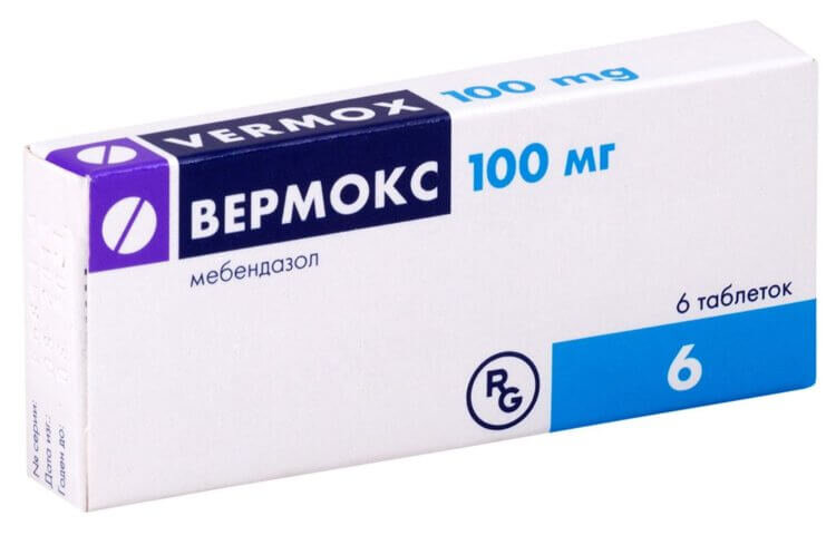 mebendazole de 100 mg