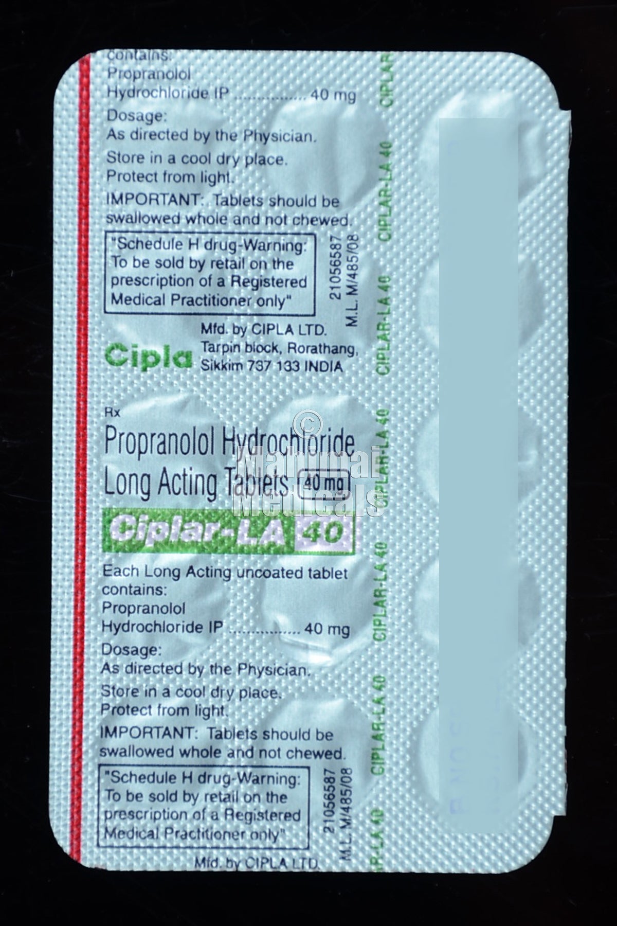 Propranolol 2x 40 Mg