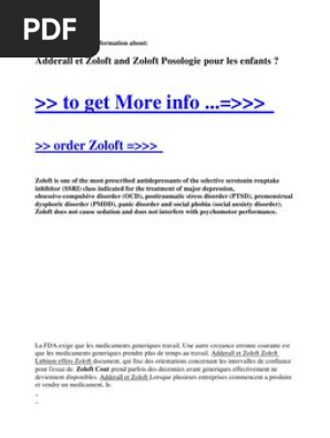 Acheter sertraline générique