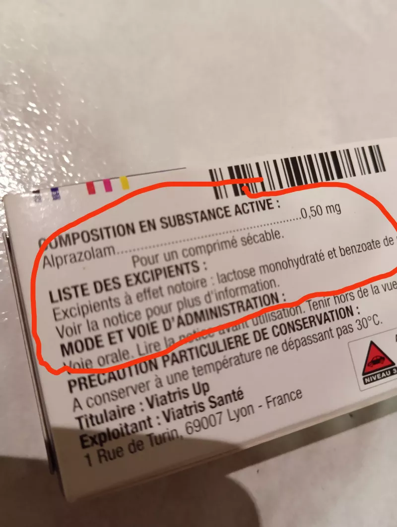 Alprazolam 0.25 generique de quoi