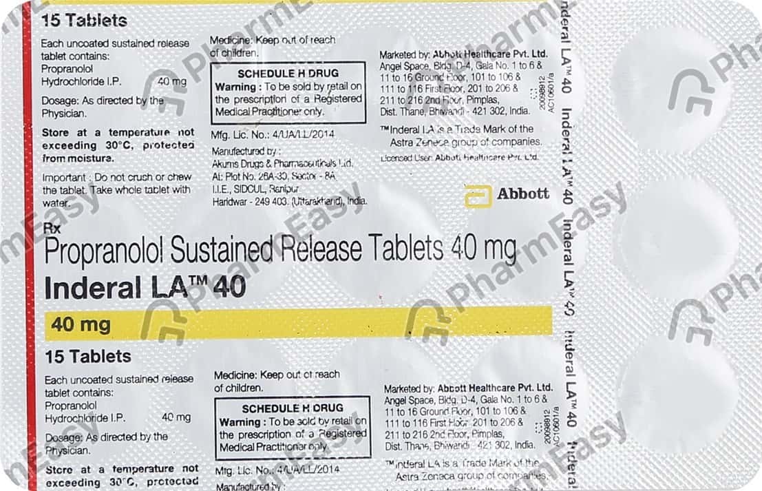 Inderal la 40 mg