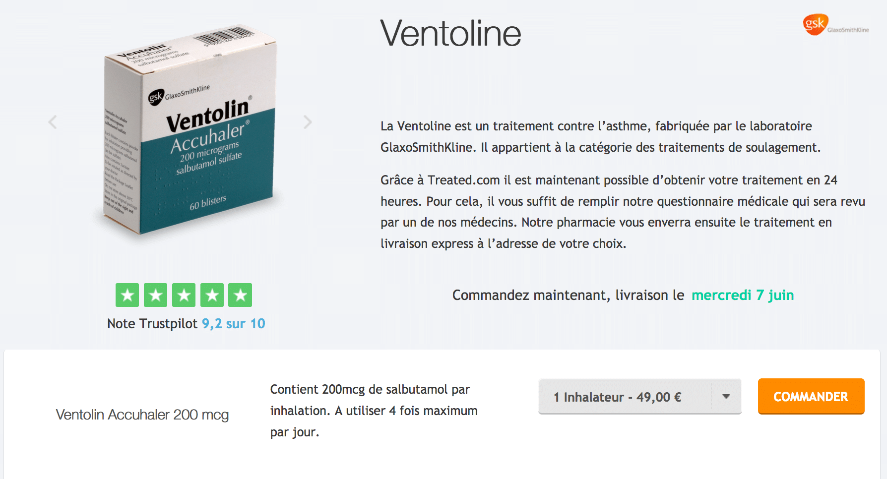 Acheter ventolin sans ordonnance