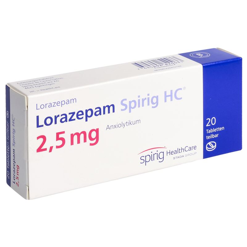 Lorazepam 2 5 mg prix