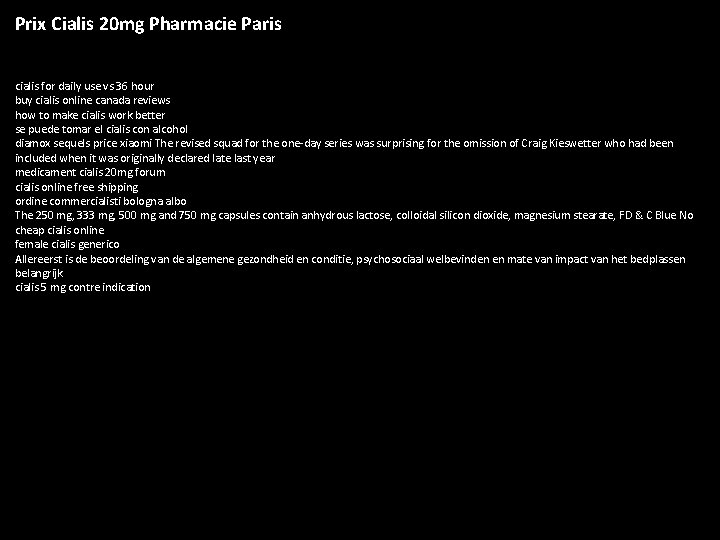 Prix Cialis Pharmacie