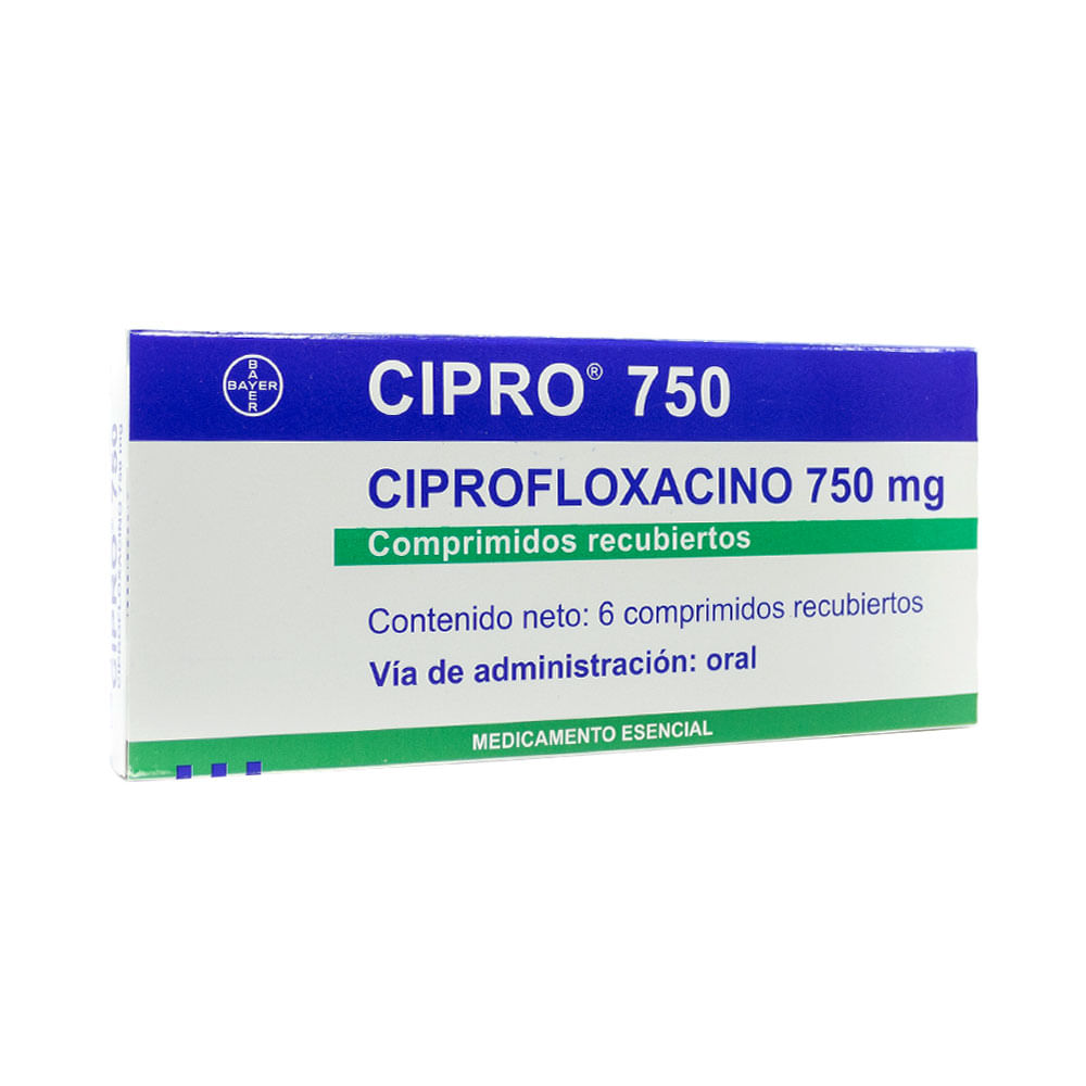 Ciprofloxacin al 750 mg