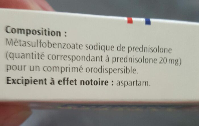 Prednisolone 20mg pour quoi