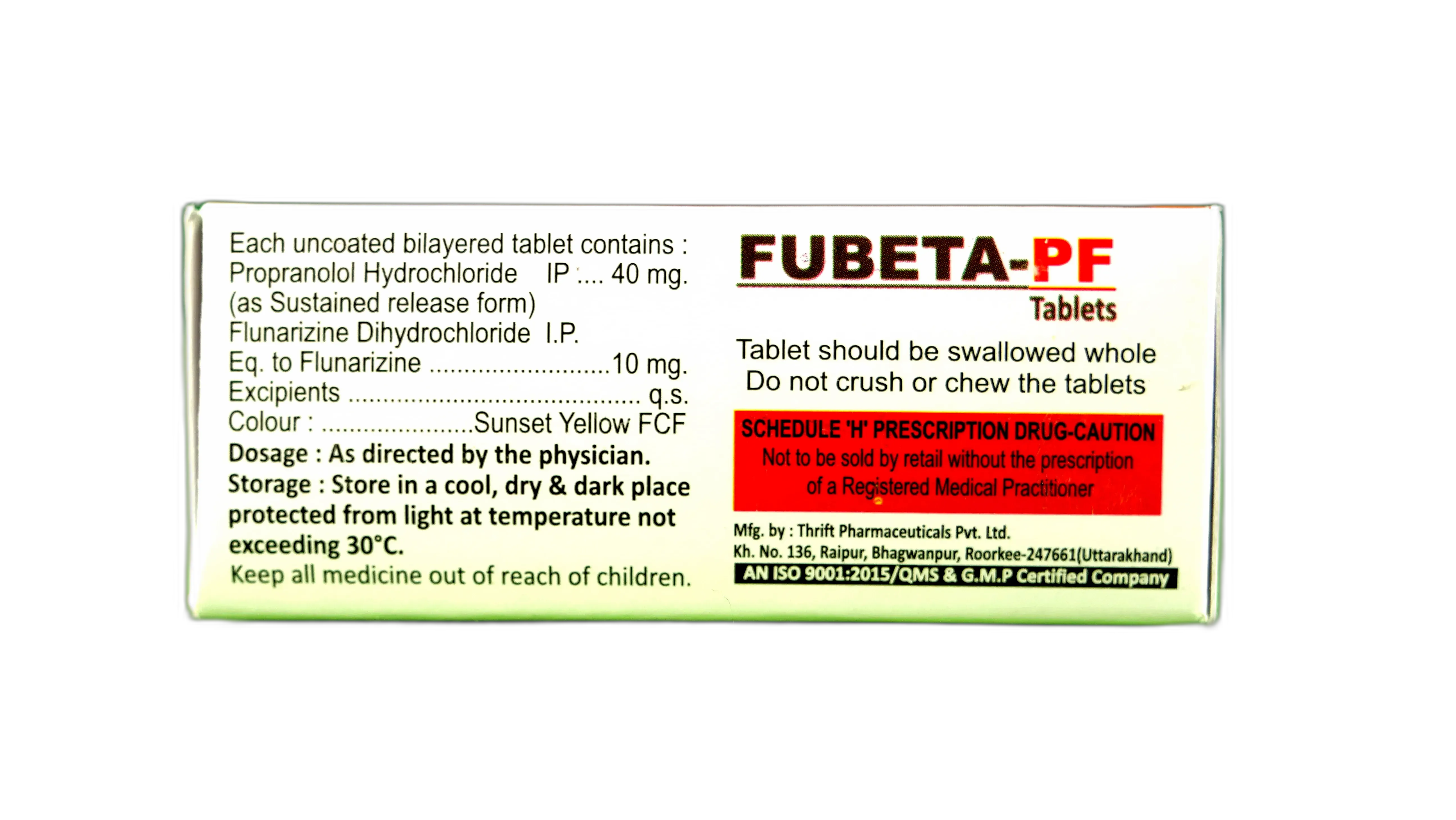 Inderal f 10 mg
