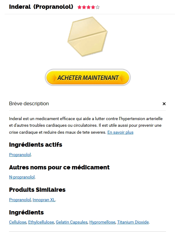 Prix du médicament propranolol