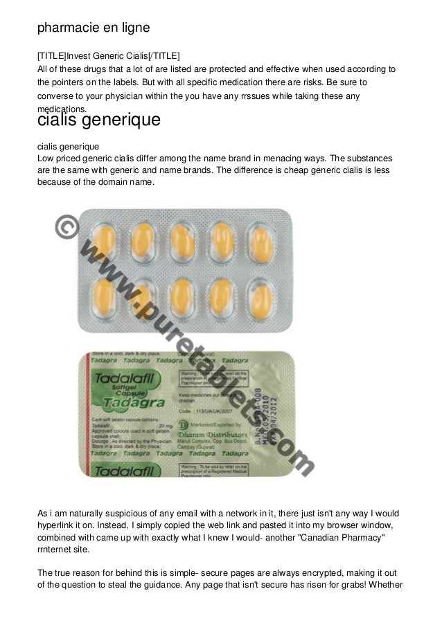 Cialis en ligne