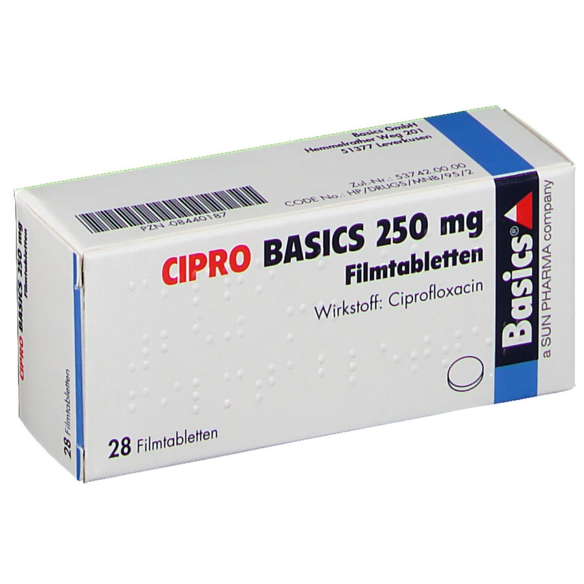 Cipro a 250 mg