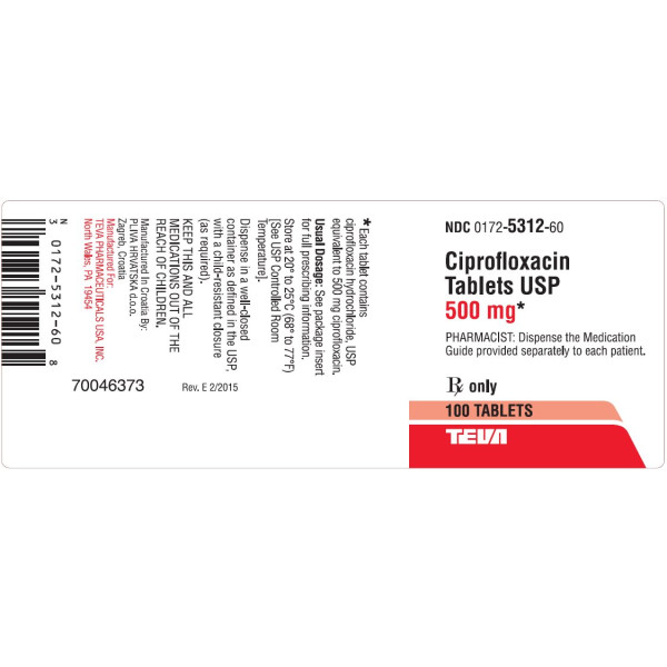 Ciprofloxacin 500mg 5312