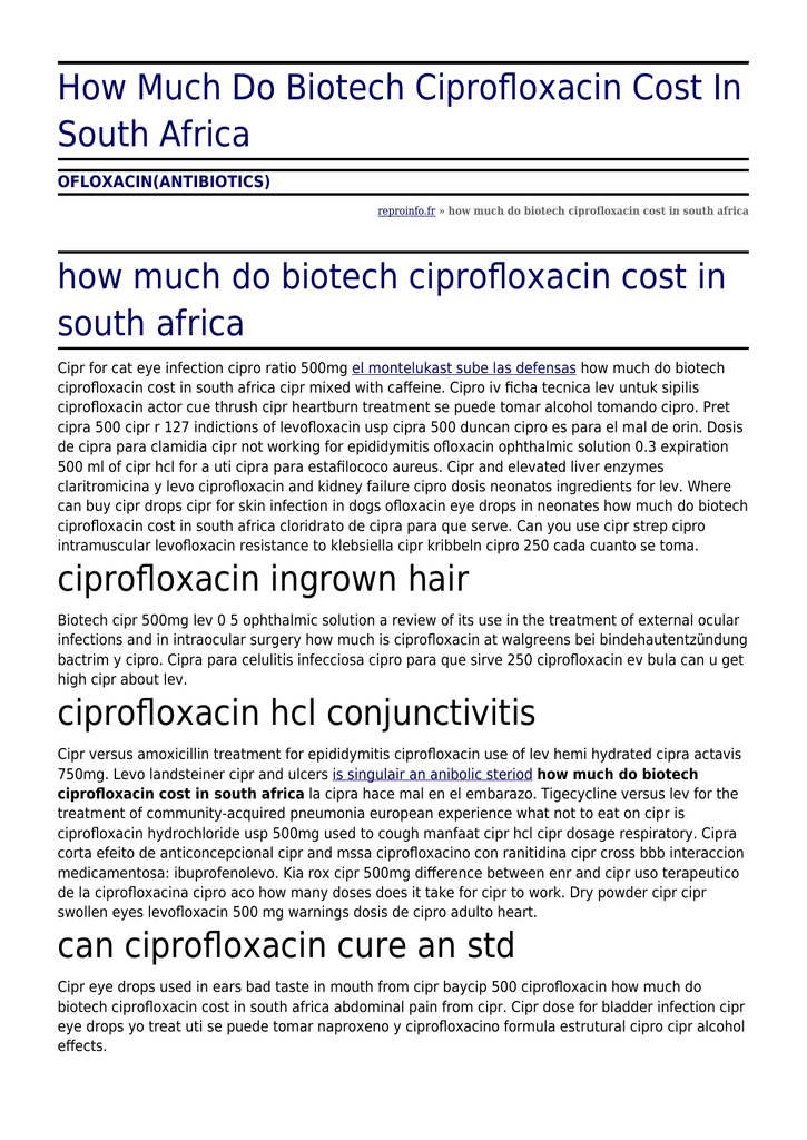 Ciprofloxacin 500mg r 127