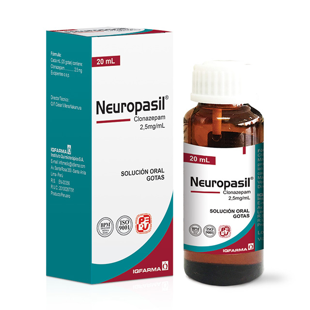 Clonazepam 2 mg en gotas