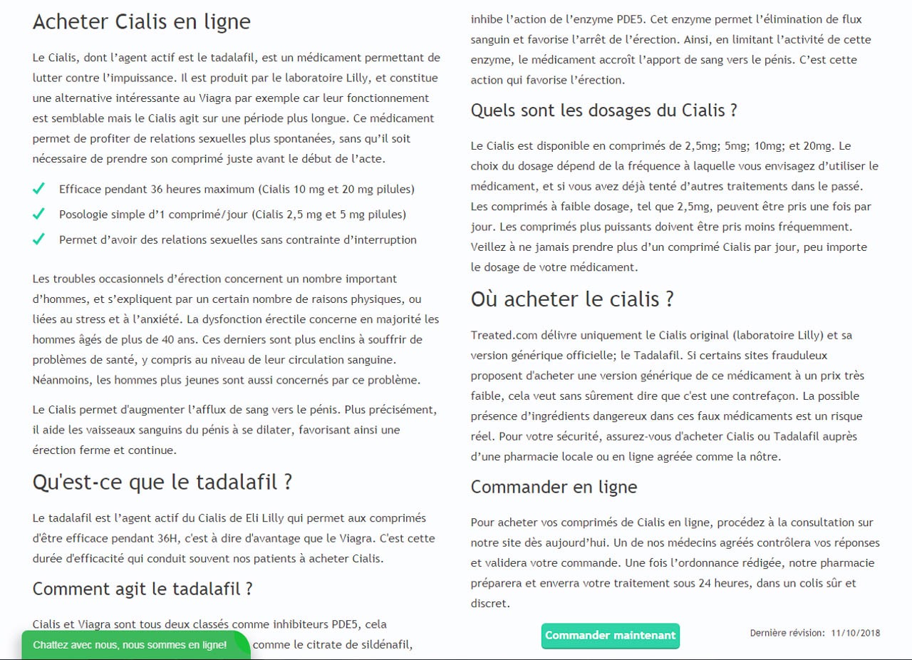 Commande de cialis en ligne