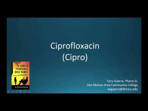 Commander ciprofloxacin
