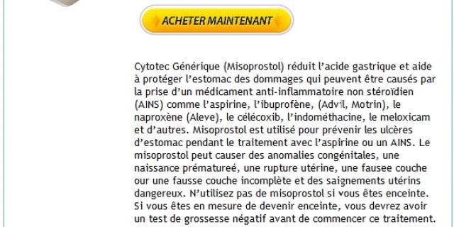 Cytotec france acheter