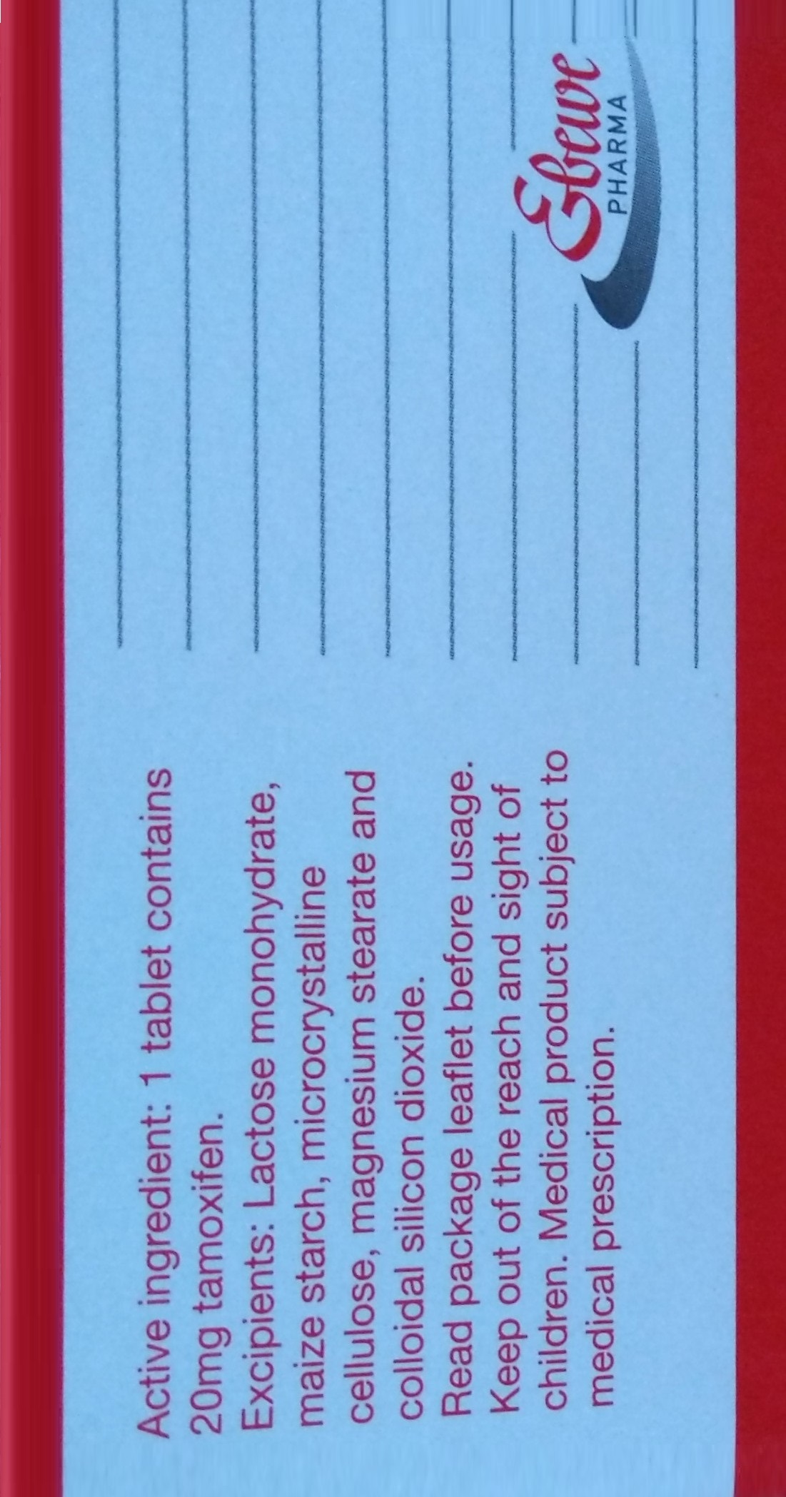 Tamoxifène prix