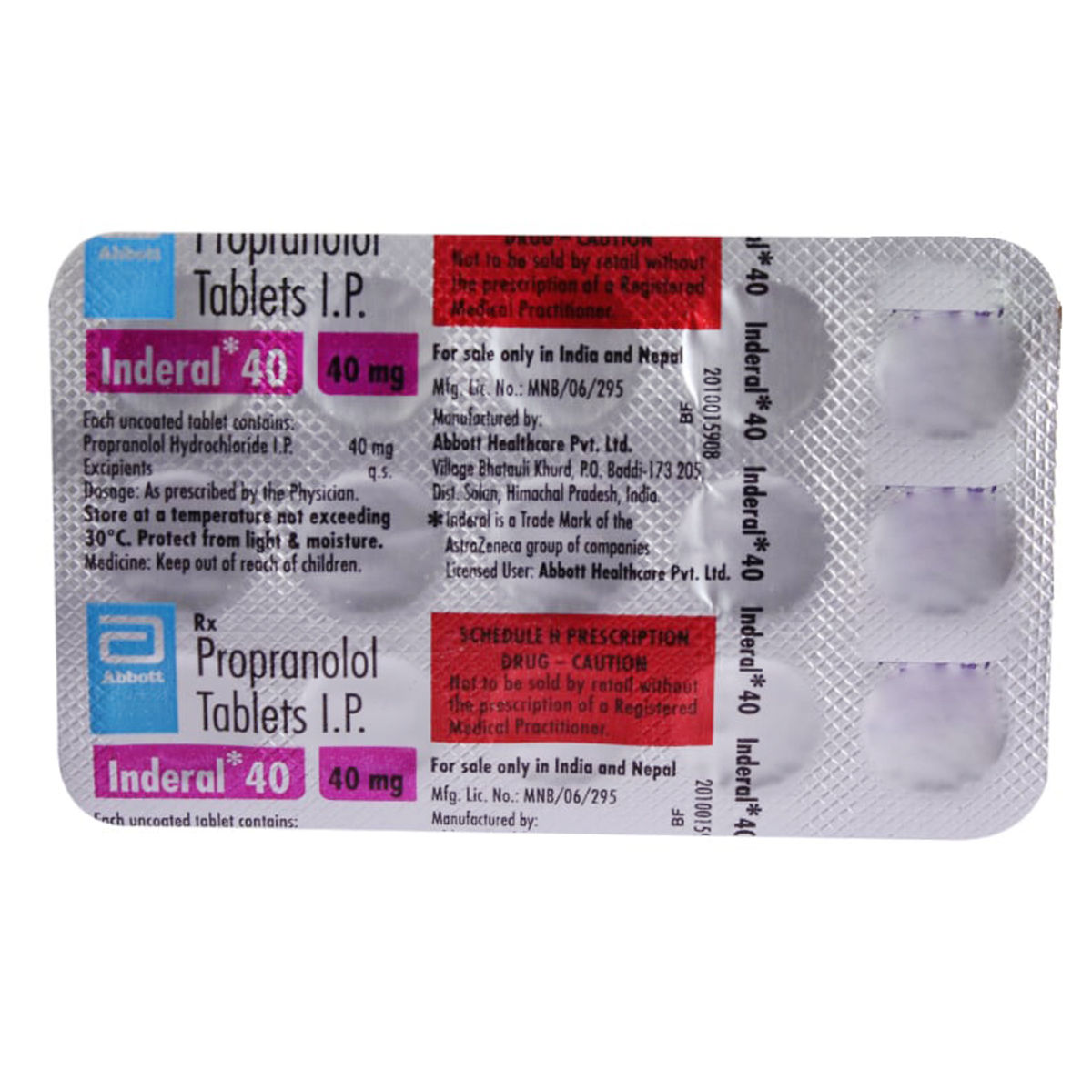 Inderal 40 mg 1mg
