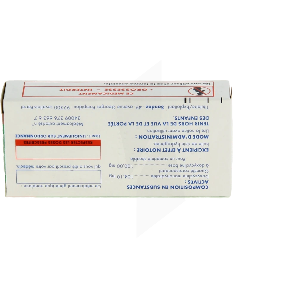 Doxycycline non générique