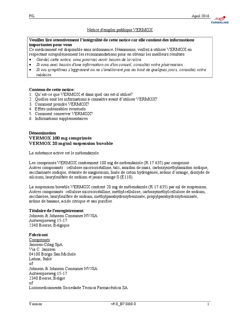 Vermox En Ligne