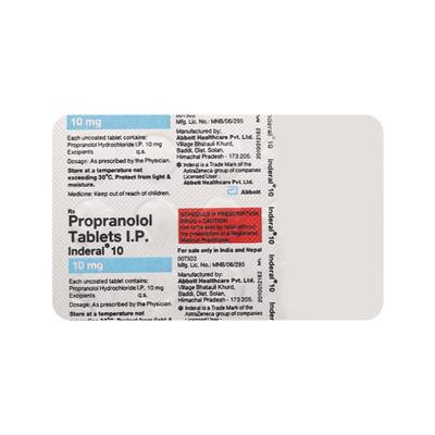Propranolol 10 mg uk