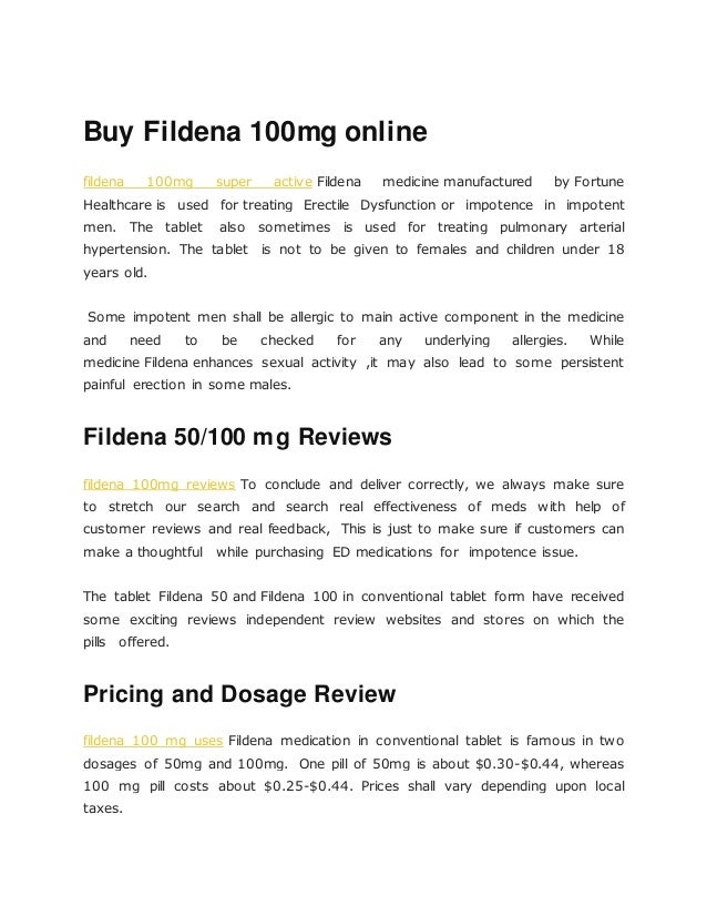 Fildena 100mg super active