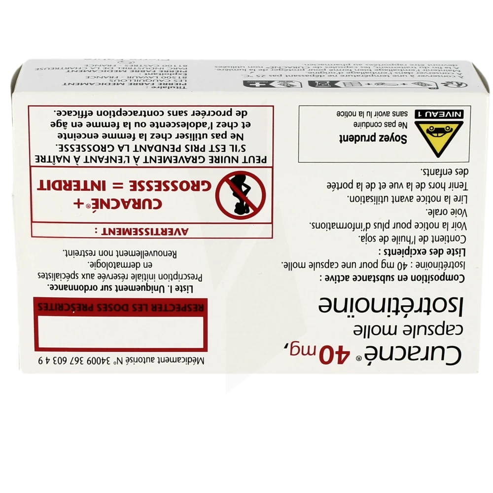 Isotretinoin prix france