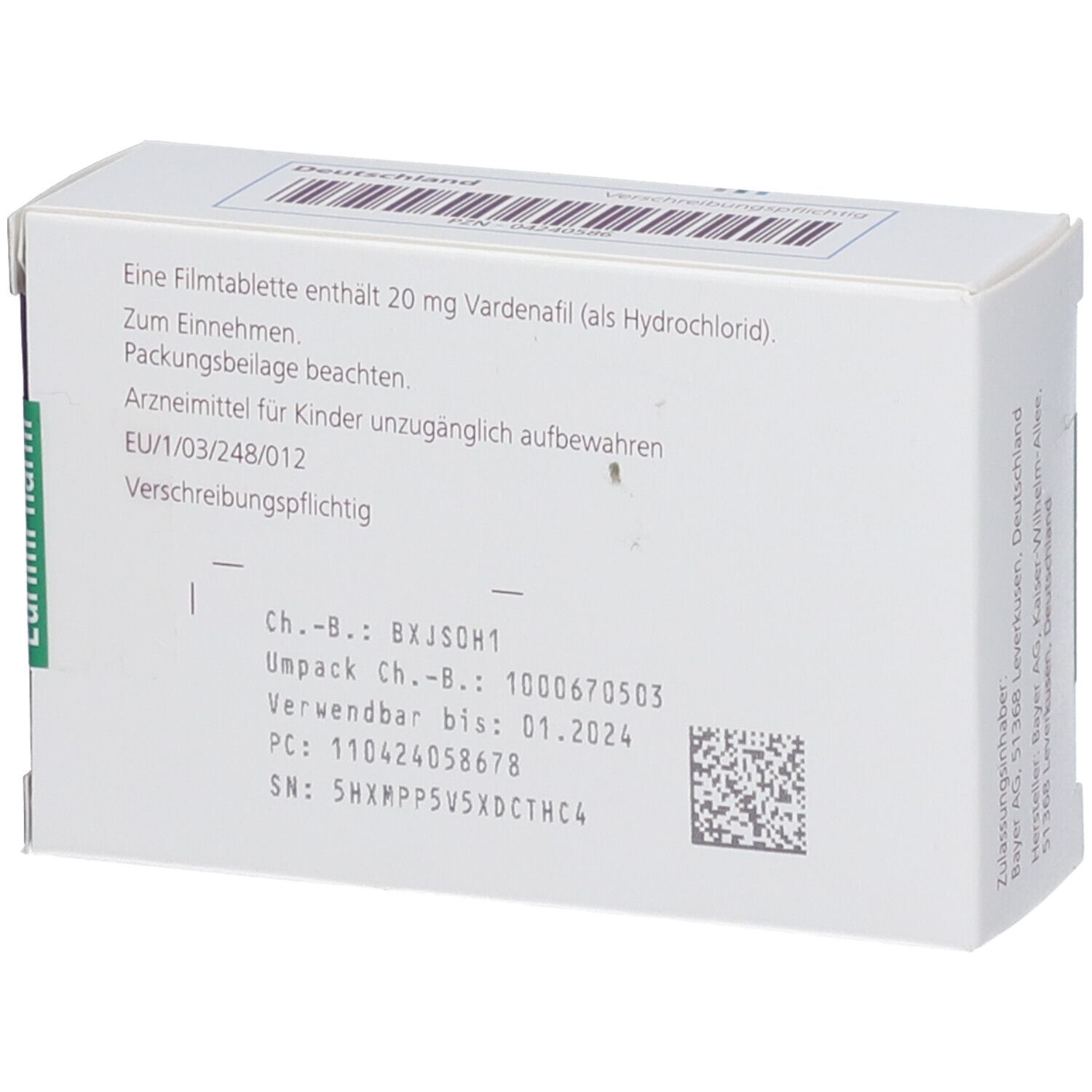 Levitra 20mg bayer prix
