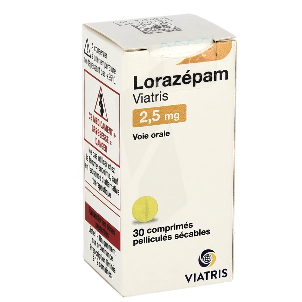 Lorazepam 2 5 mg prix