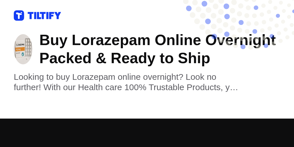 Lorazépam acheter online