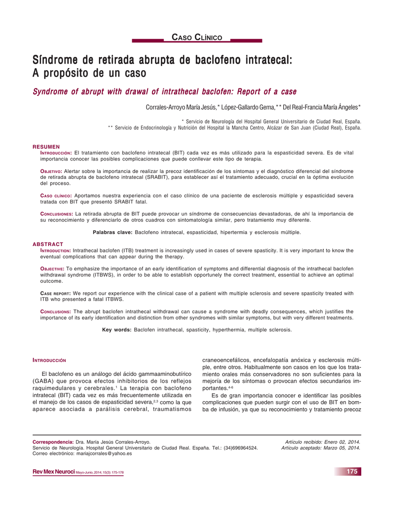 Ordre baclofène