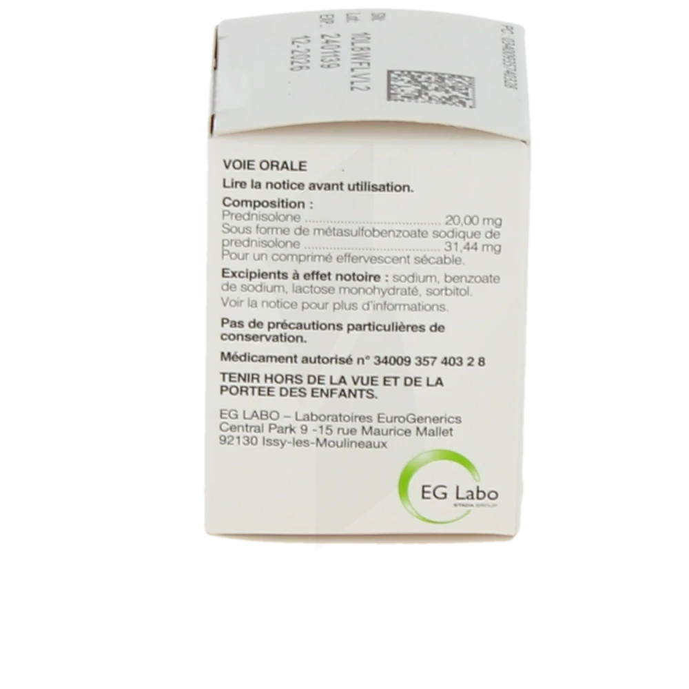 Prednisolone 20 Achat