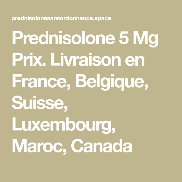 Prednisolone Où Acheter