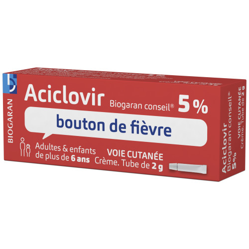 Prix aciclovir crème