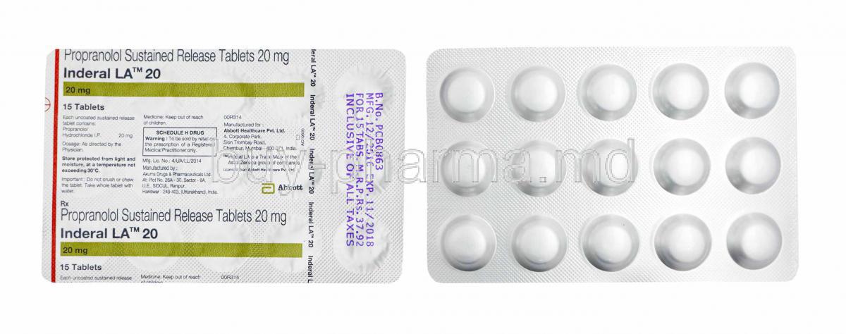 Propranolol 20 mg inderal