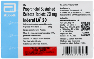 Propranolol inderal 20 mg