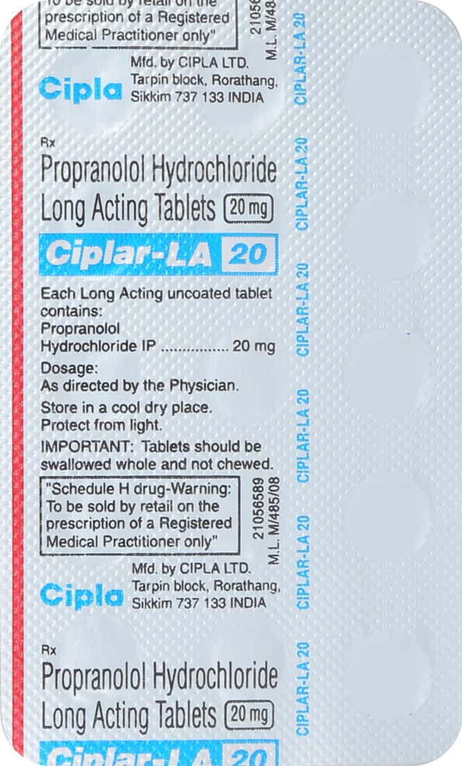 propranolol la 20 mg