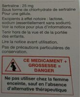 Sertraline 25 mg gélule