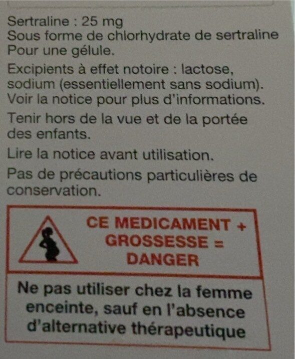 Sertraline 25 mg gélule