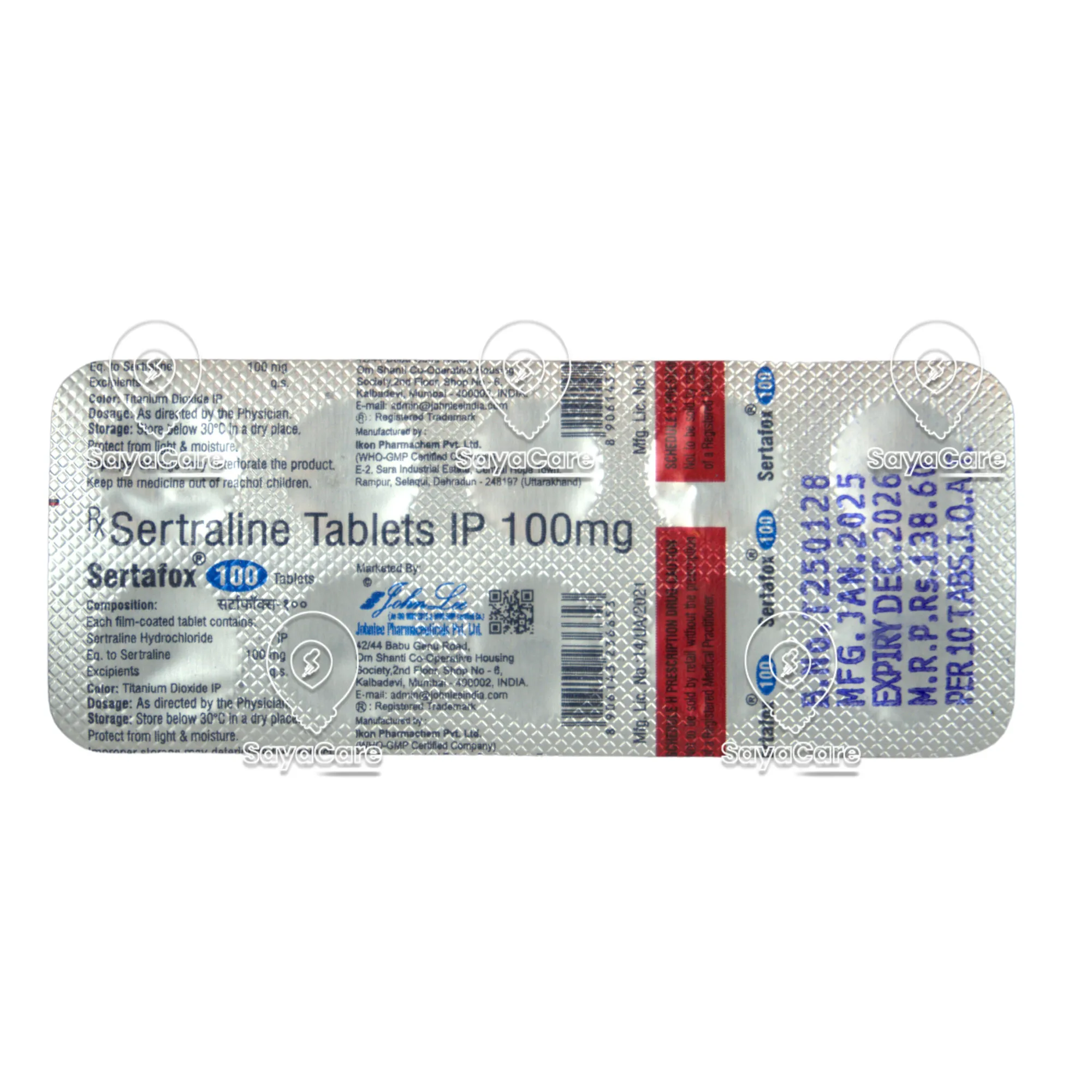 Sertraline Gt 100 Mg