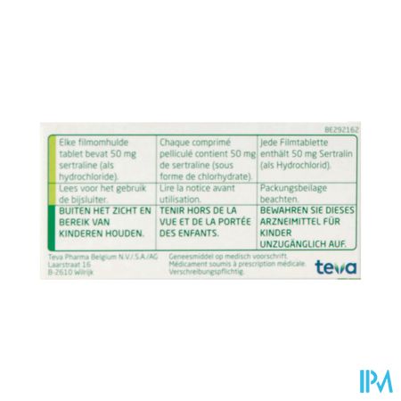 Sertraline prix belgique