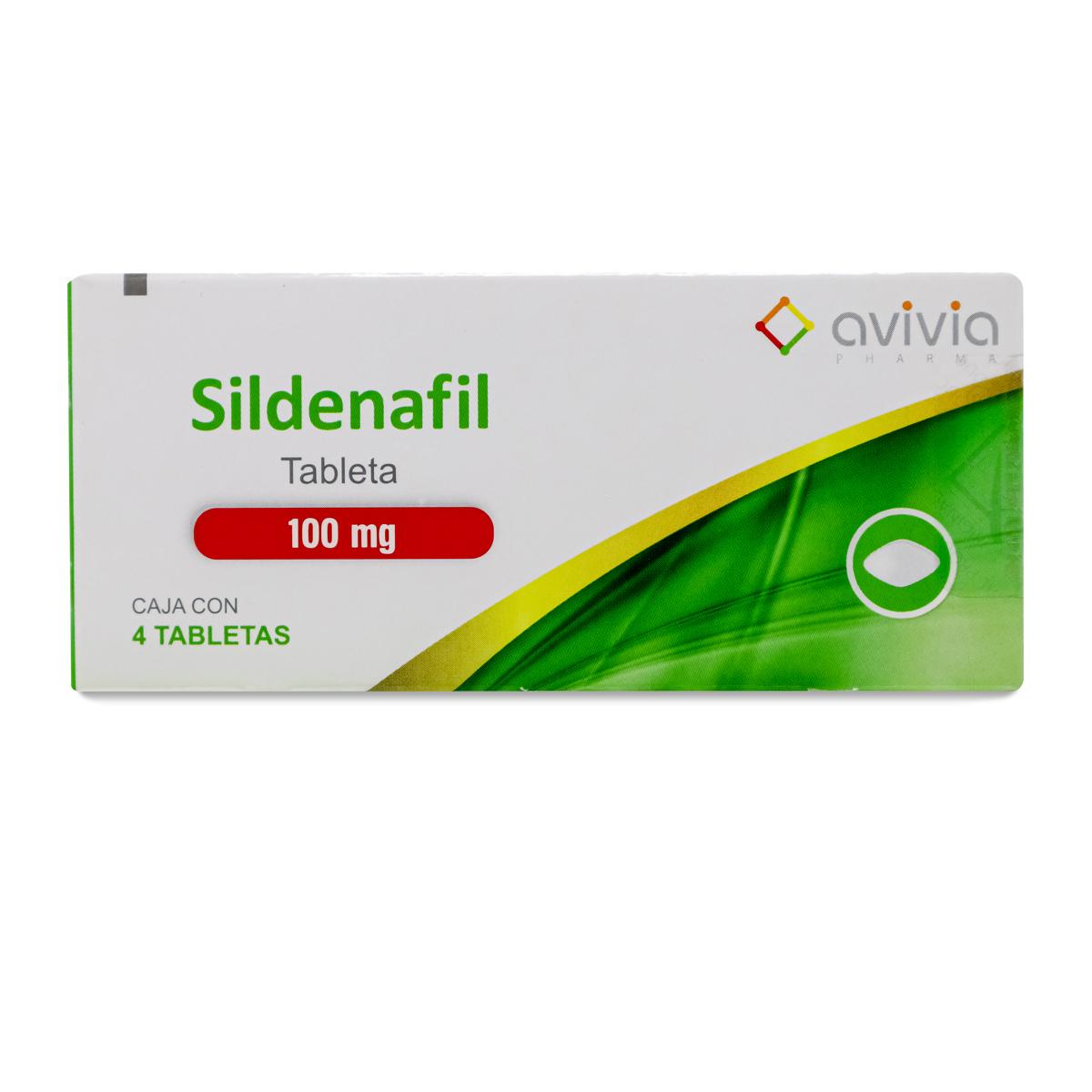 Sildenafil 100 mg 4 tabletas