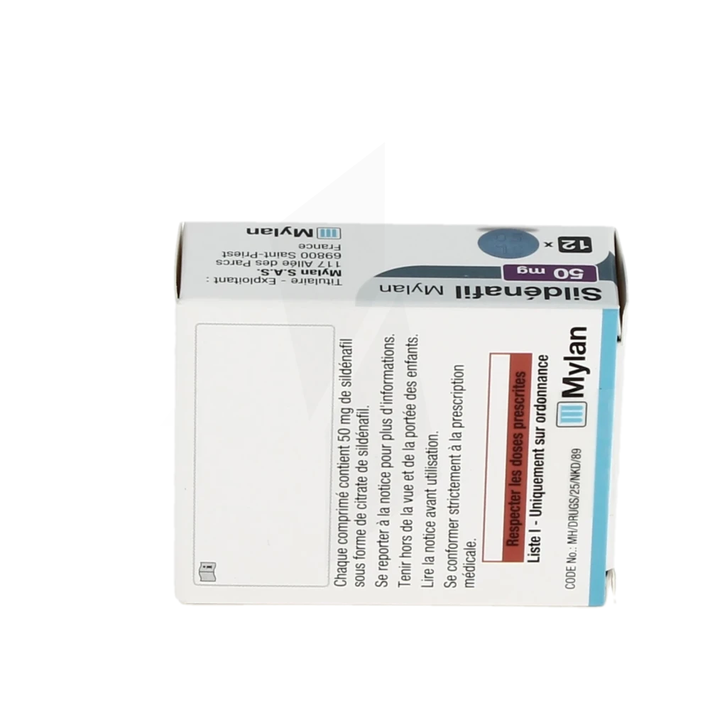 Sildénafil 50 mg sans ordonnance