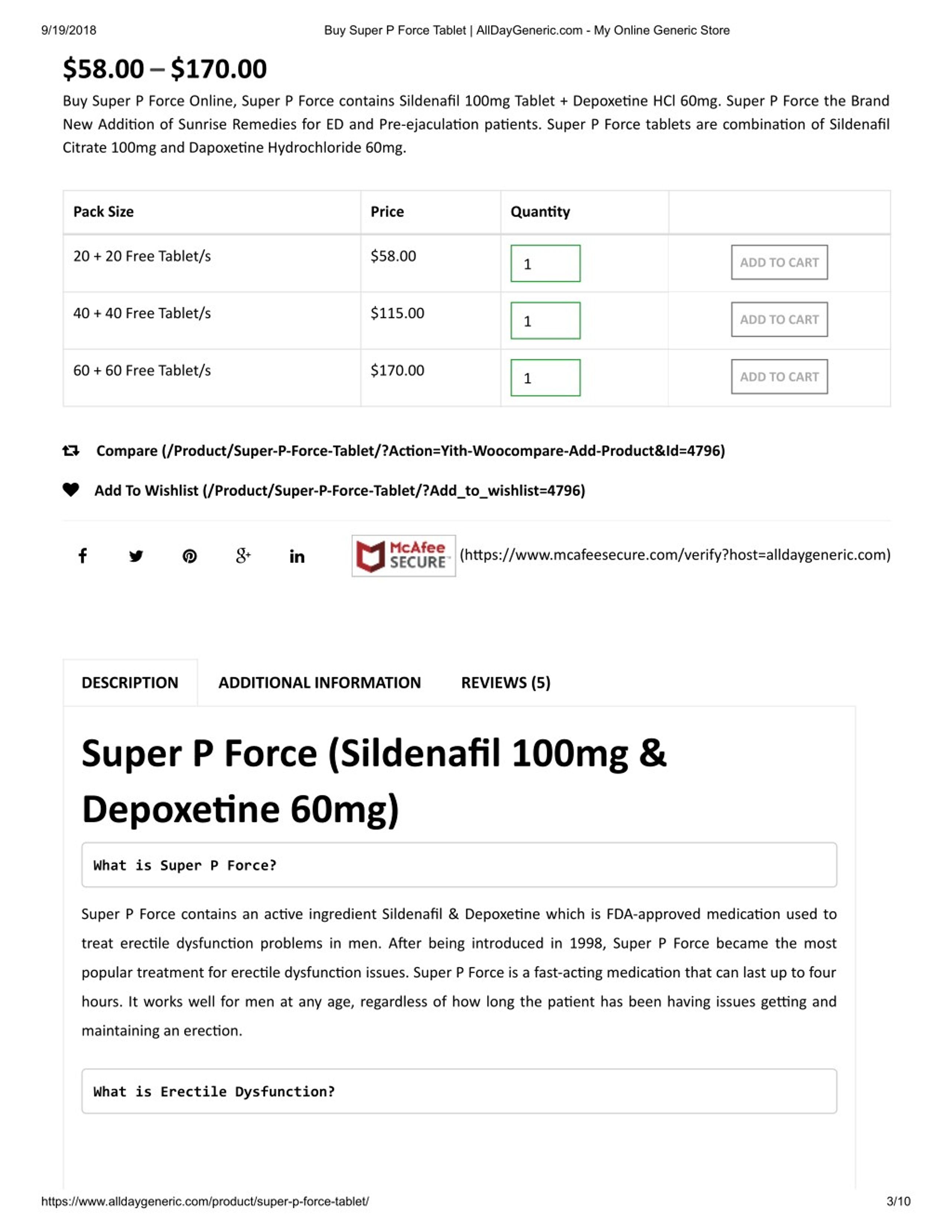 Super P-force Acheter Online