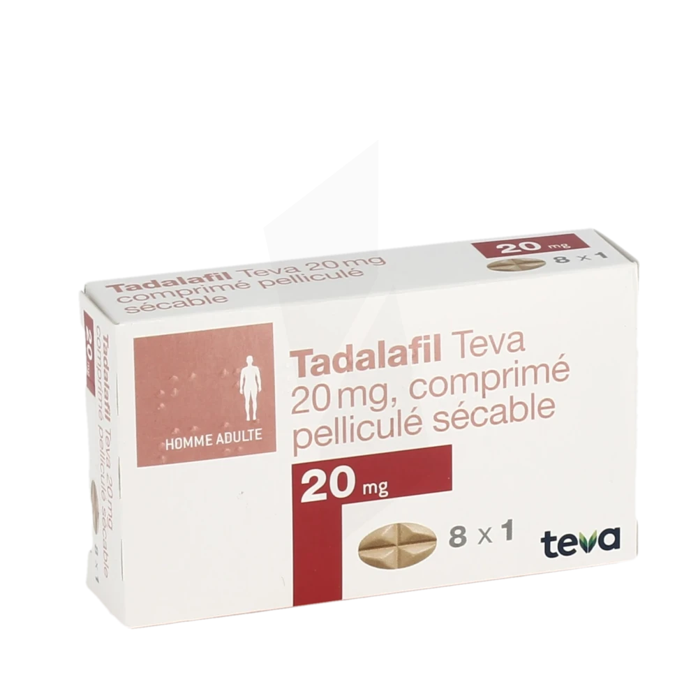 Tadalafil 20mg boîte de 8