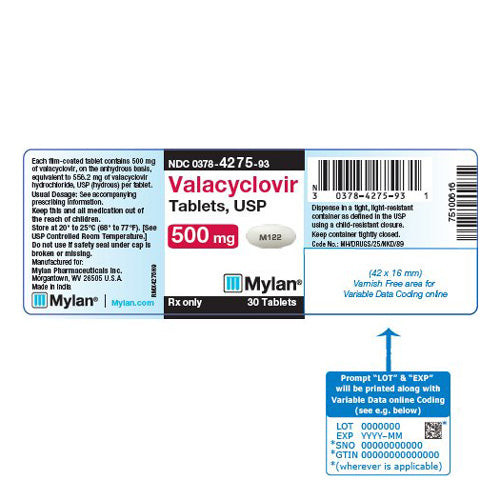 Valacyclovir 500mg