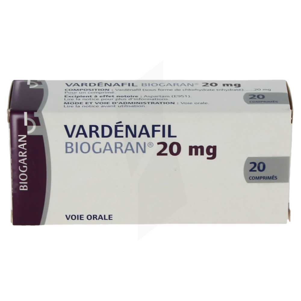 Vardenafil biogaran 20 mg
